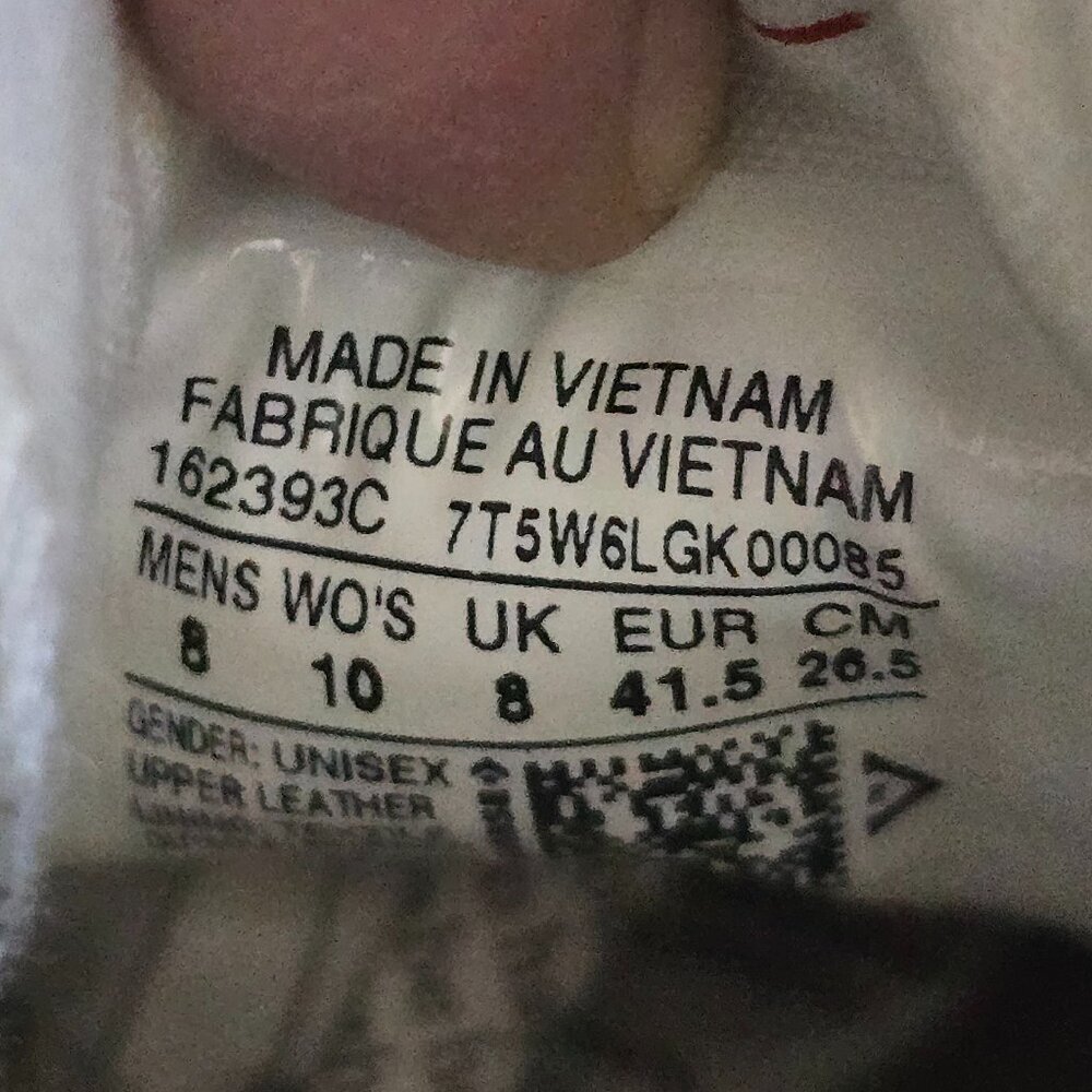 Converse | Chuck 70 monochrome white leather hi-top sneakers | MENS 8 - Picture 6 of 11